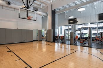 A basketball court 